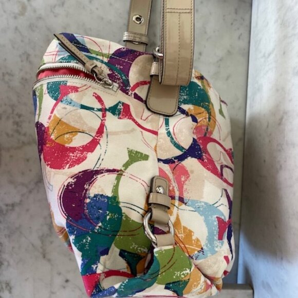 COACH Stamped Signature C Duffle Hobo Crossbody Shoulder Bag 31183E - Picture 5 of 17